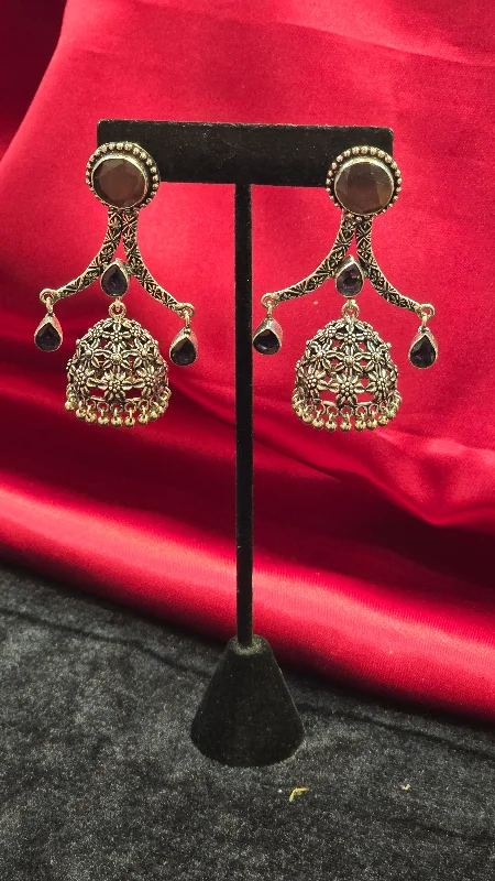 Royal Designed Oxidized Earrings