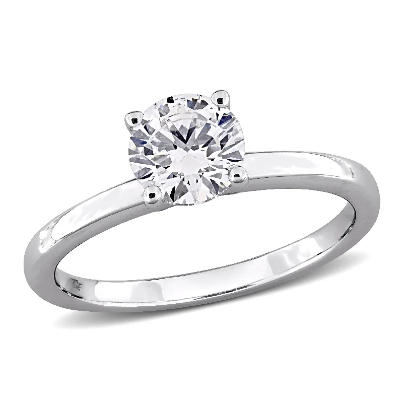 Created Forever by Miadora 1ct TW Lab-Grown Diamond Solitaire Engagement Ring in 10k White Gold