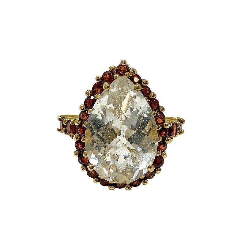 Topaz and Garnet Ring