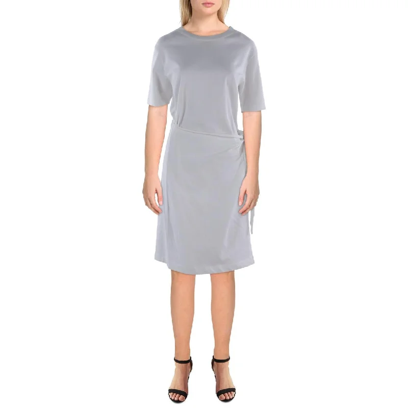 Vince Womens Cotton Knee-Length Shirtdress