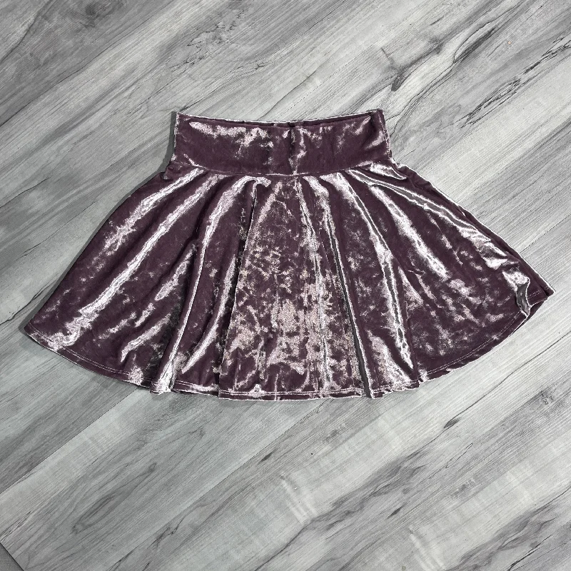 SALE - SMALL - Skater Skirt - Dusty Lilac Crushed Velvet