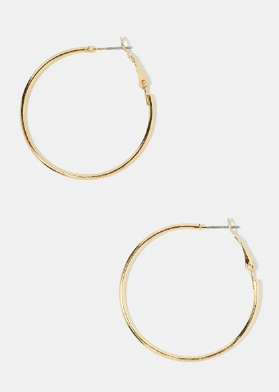 40MM Gold Metal Hoops