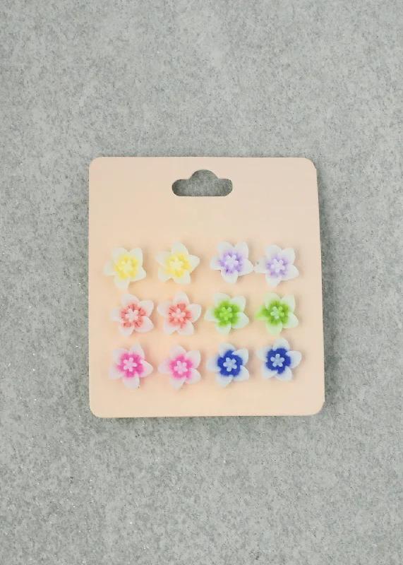 Glow in the Dark Earrings - 6 Pair Tropical