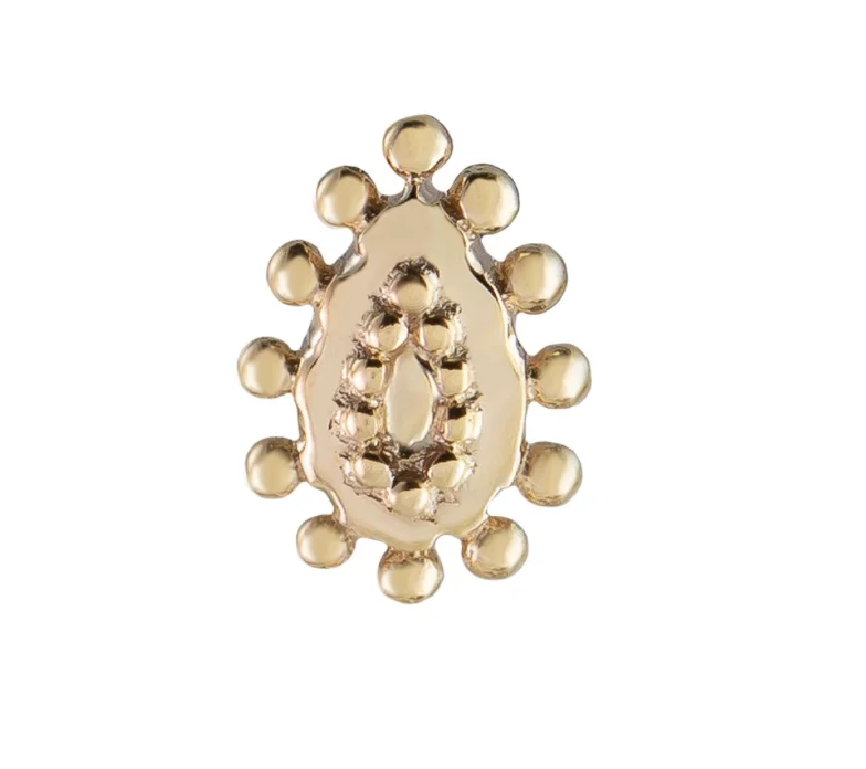 Metier 9ct Dala Tear Stud Earring (single)