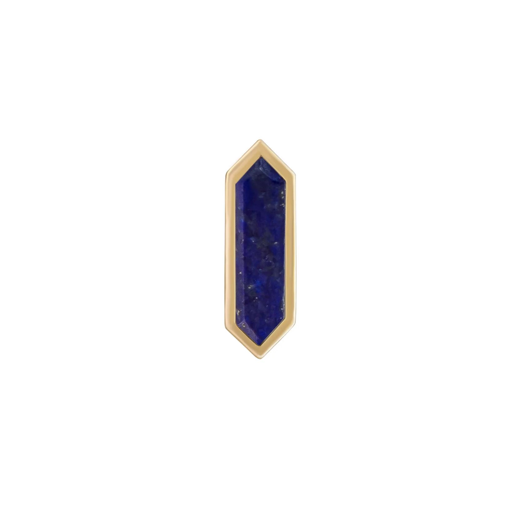 Metier 9ct Mini Hexa Stud (Single) - Lapis