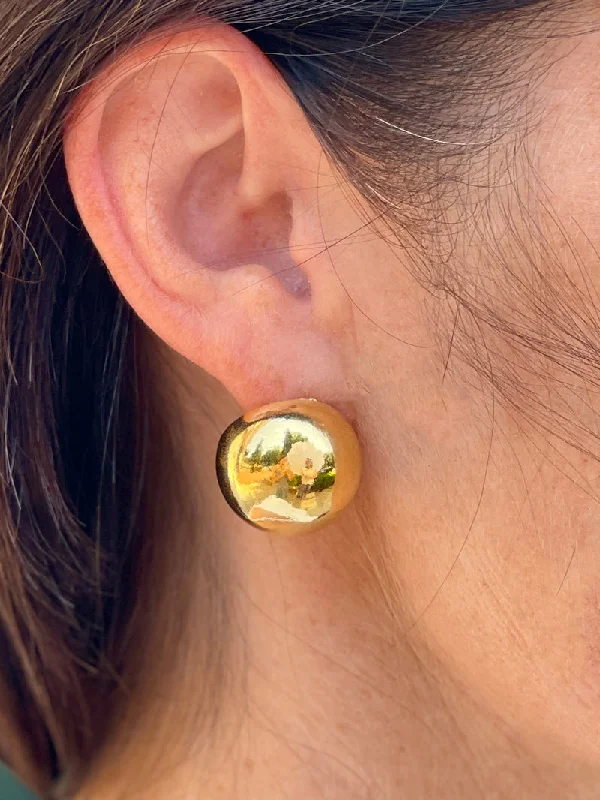 Globe Stud Earring - Gold