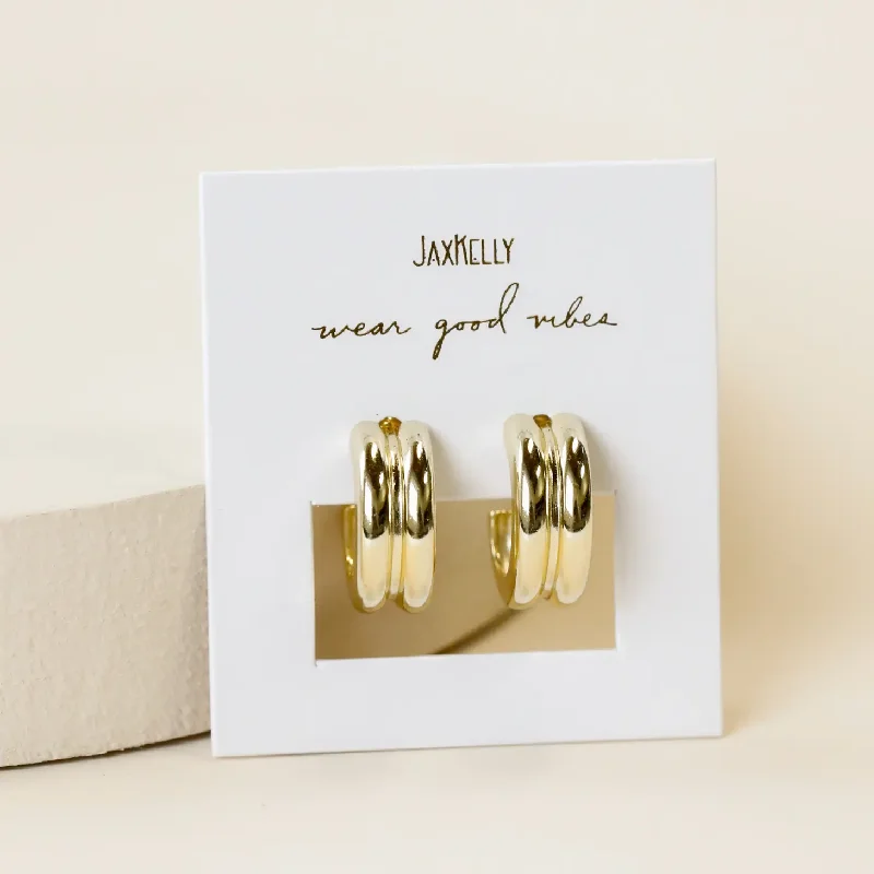 Jax Kelly Golden Bold Hoops