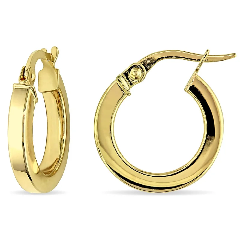 Miadora 10k Yellow Gold Italian Hoop Earrings