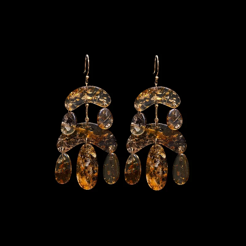 Tiny Cut Stone Chandelier Earring