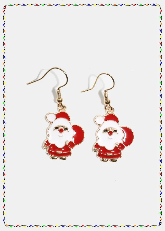 Miss A Christmas Earrings - Santa