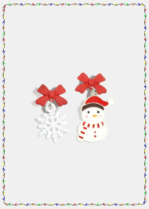 Miss A Christmas Earrings -Snowman