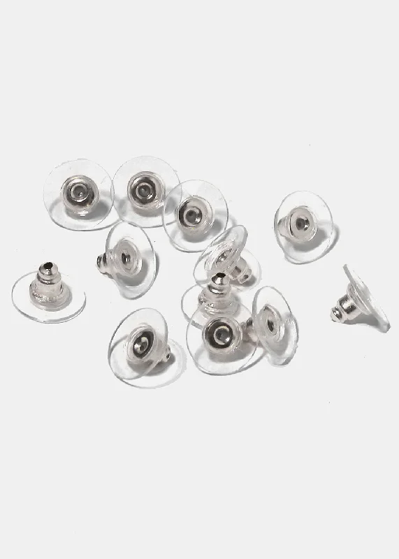 Miss A Earring Backs Bullet Clutch - Silver