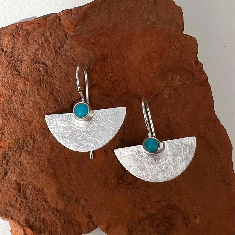 Shoot For The Moon Earrings - Sterling Silver, Indonesia