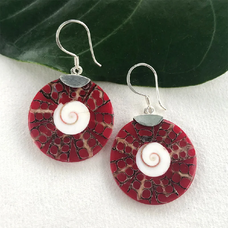 Red Coral Earrings, Indonesia