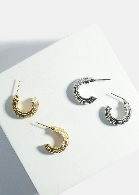 Small Textured Earrings