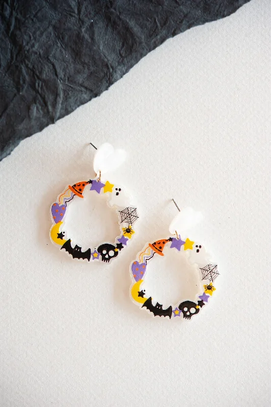 Spooky Night Halloween Cartoon Character Earring |  Halloween Resin Dangle