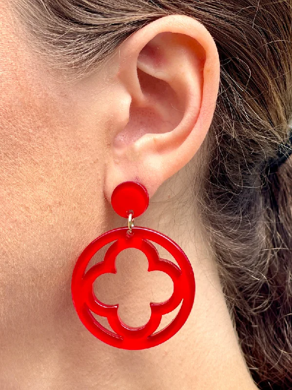 Sugar Pop Quatrefoil Earrings