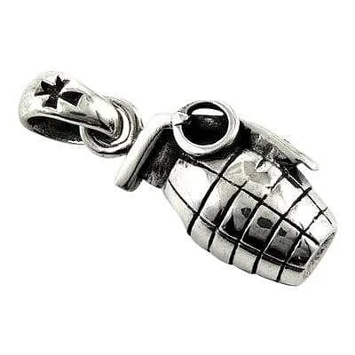 Bomb Sterling Silver Mens Pendant