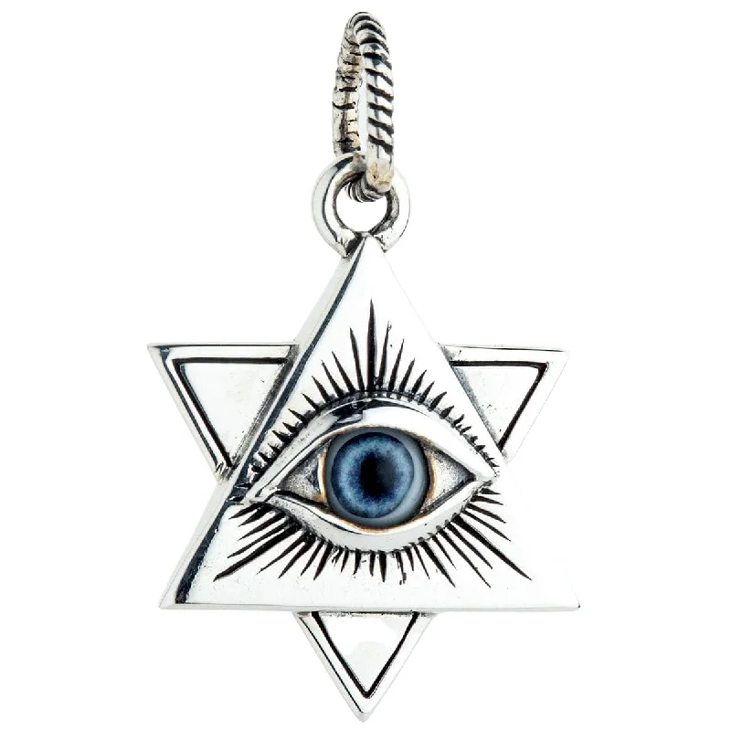 Eye of Providence 925 Sterling Silver Pendant Necklace