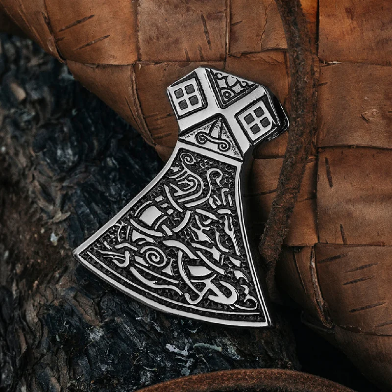 Genja Axe Pendant, Stainless Steel