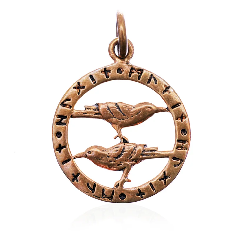 Huginn & Muninn Amulet, Bronze