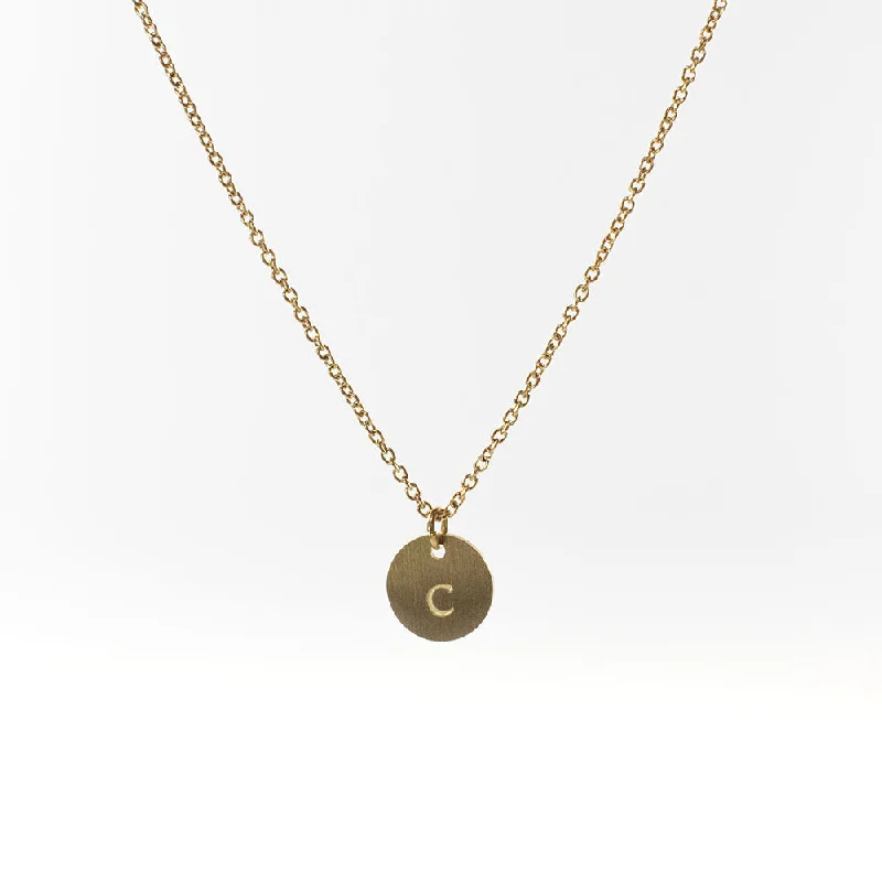 Lowercase Gold Initial Necklace