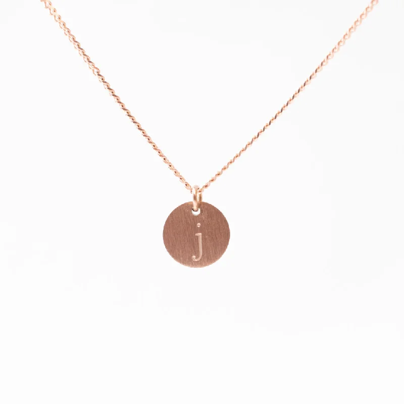 Lowercase Rose Gold Initial Necklace