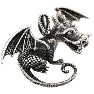 Knight Dragon 925 Sterling Silver Men's Pendant