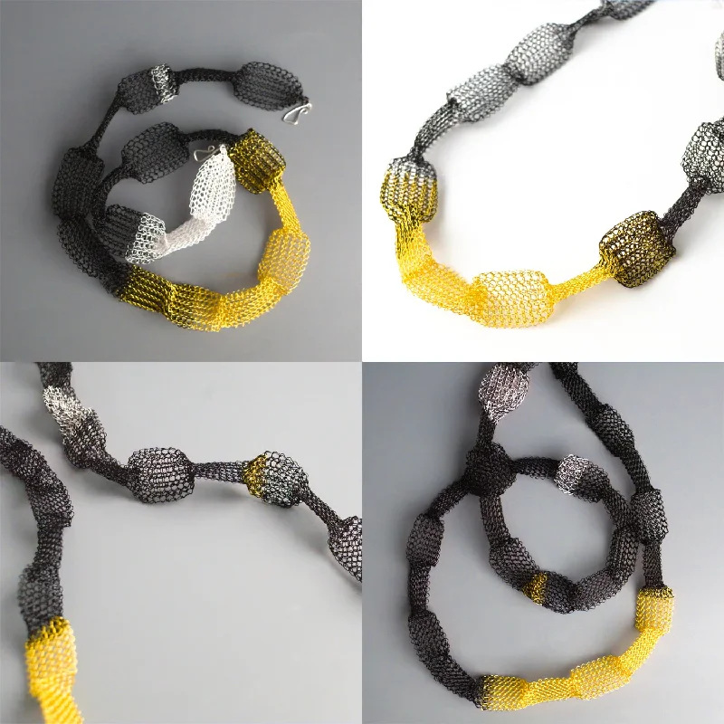 Long yellow necklace , Long Bold necklace