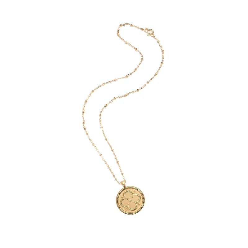 Love JW Small Pendant Coin Necklace