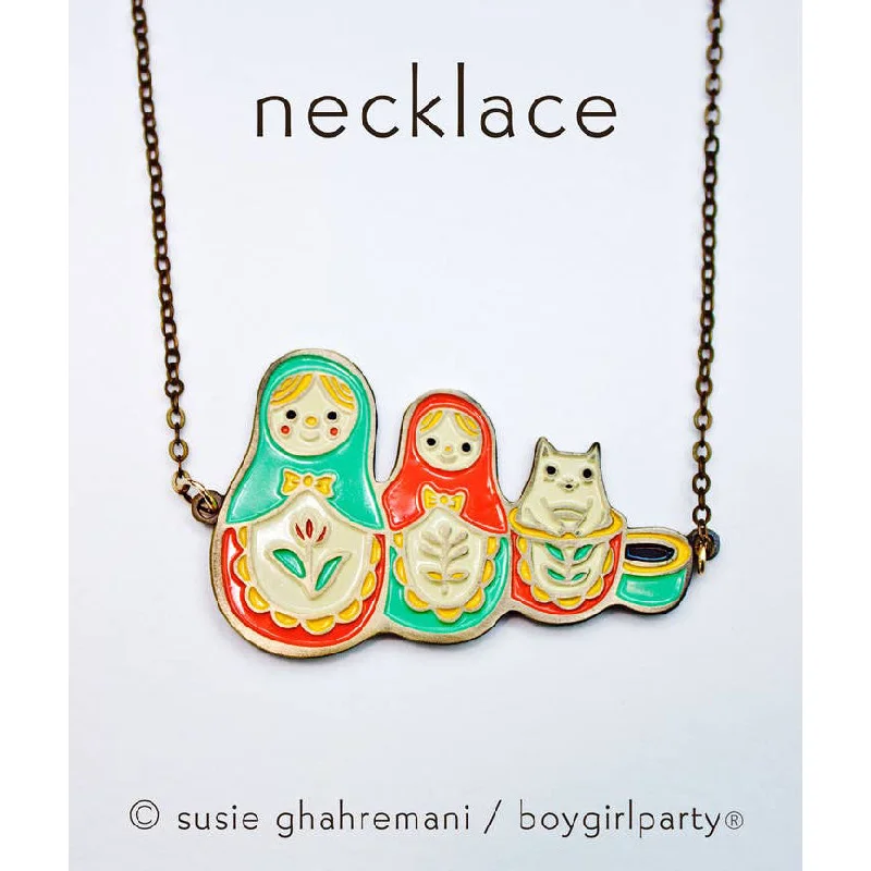 Matryoshka Nesting Doll Necklace