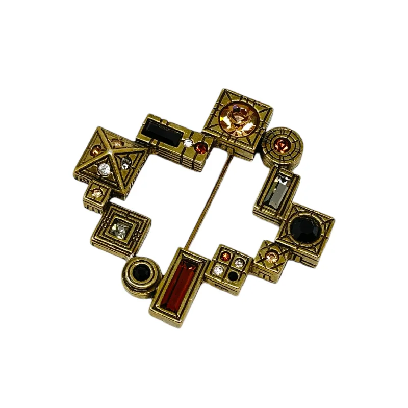 Patricia Locke Texas Brooch in Gold Sahara