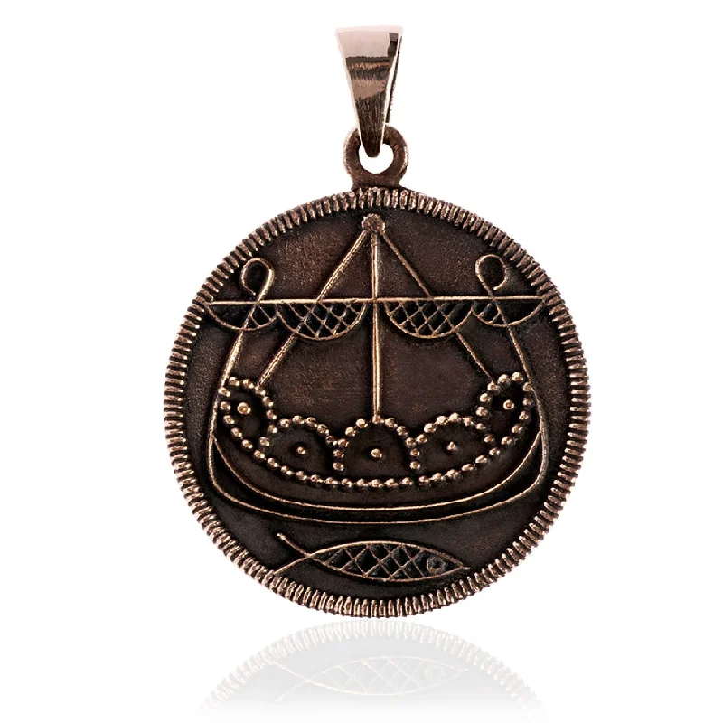 Ribe Ship Pendant, Bronze