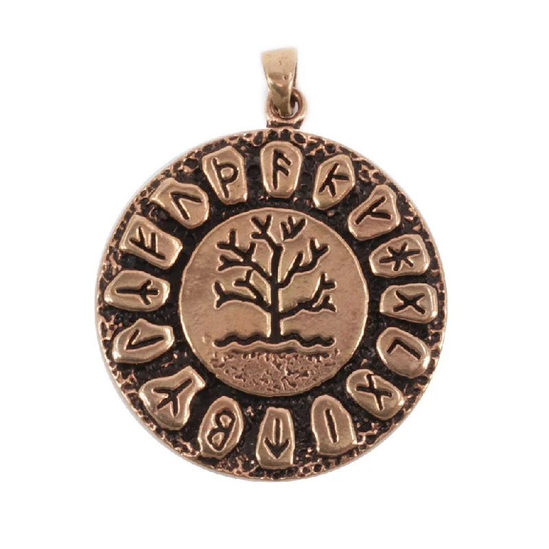 Runic Yggdrasil Amulet, Bronze