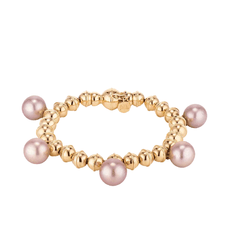 Squash Blossom Bead Bracelet with Pearls