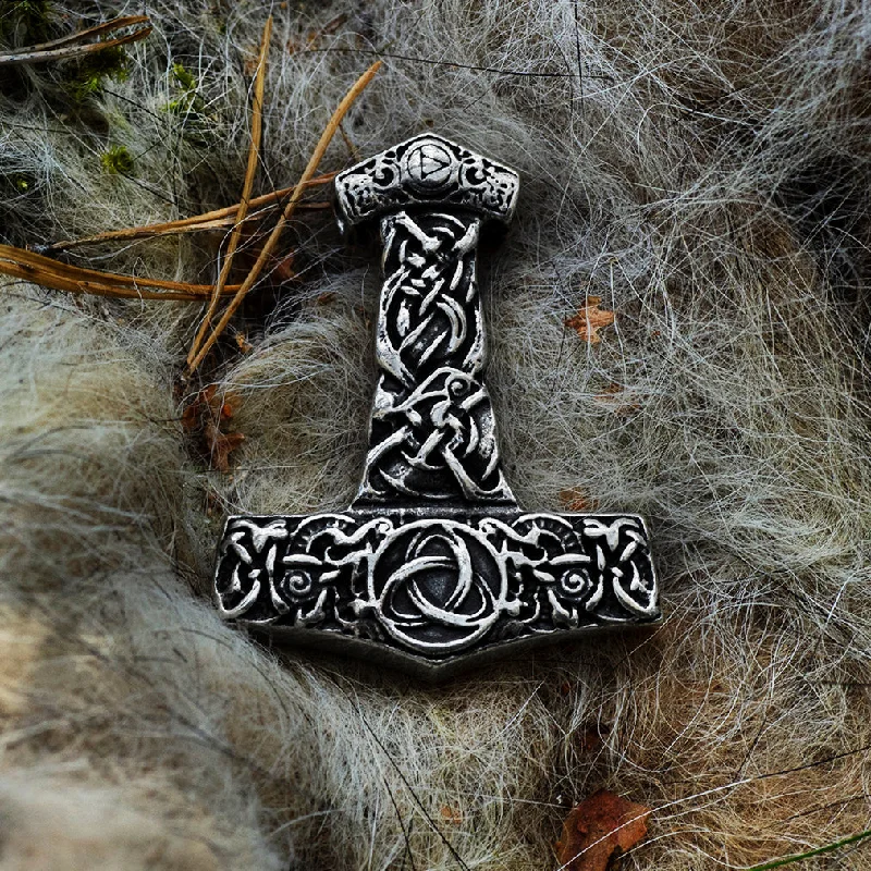 Triquetra Thor's Hammer, Silver