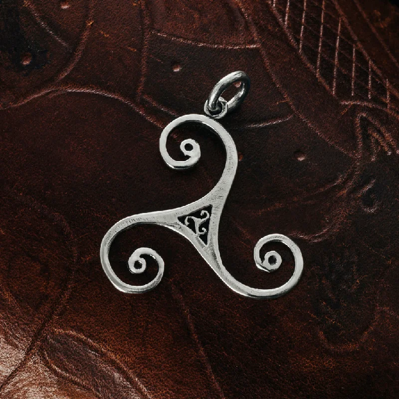 Triskele Pendant, Silver