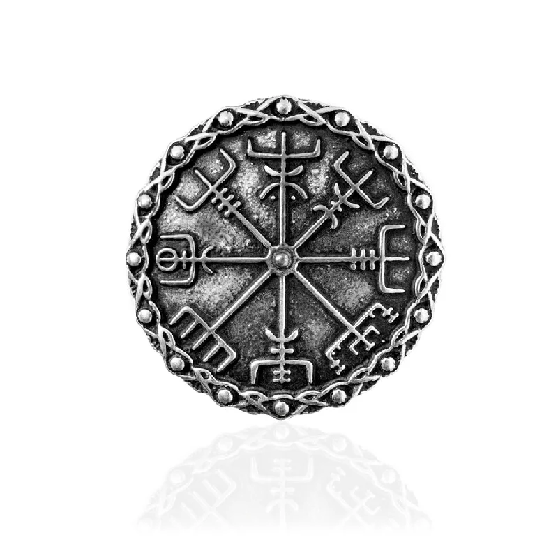 Vegvisir Brooch, Silver